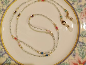 ビーズのめがねストラップ＆マスクストラップの画像