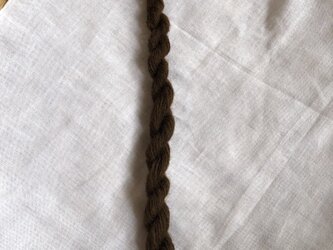 手紡ぎ糸 ロムニー羊 苺茎染め・銅媒染 Cの画像