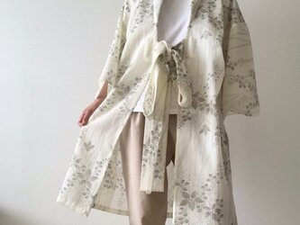 着物風ガウン　萩×桔梗の画像