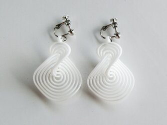 wave・ピアス（イヤリング）#3Dプリントアクセサリーの画像
