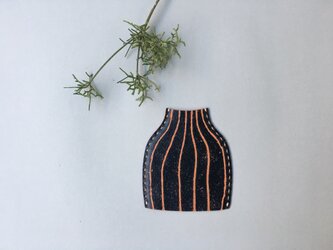 かわかびん M　くろ×オレンジの画像