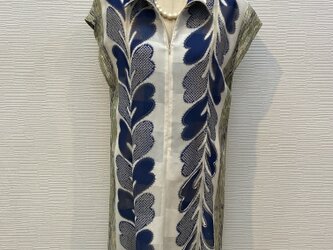 ロングベスト（着物リメイク）(絽)の画像