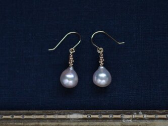 あこや真珠のピアス・K10の画像