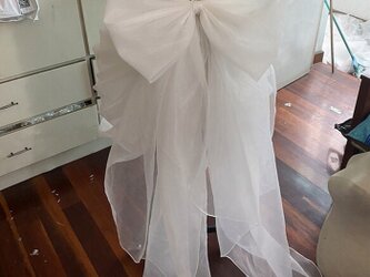 大人気上昇！ウエディングドレスオーバースカート フリル　大きなバックリボン　お色直し　結婚式の画像