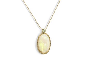 Opal & Peridot Milgrain Necklaceの画像