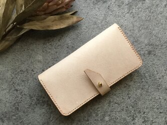 イタリアンレザーiPhoneケース/Ivory/flap beltの画像