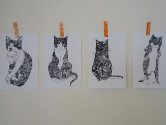 ねこポストカード（4枚セット）の画像