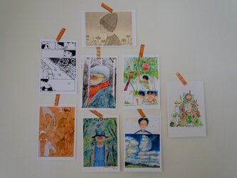 人物イラストポストカード（3枚セット）の画像