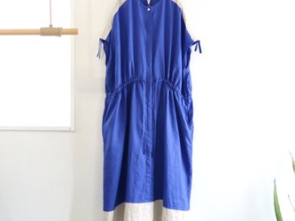 fly front sack dress (cobalt blue)の画像