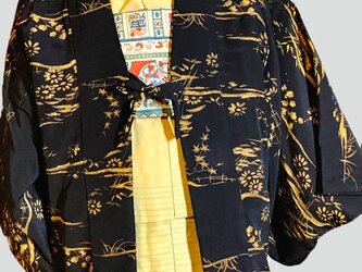 羽織リメイク茶羽織＆手作りトートバックRemake from Hori＆Handmade tote bagの画像