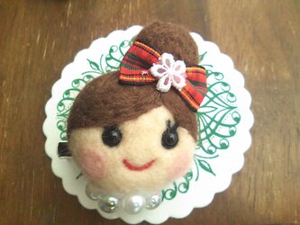 大人気♡オンナノコブローチ（おだんご・茶髪）の画像