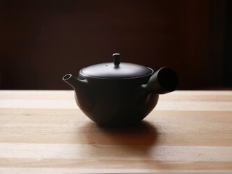 【3人から5人分】洗いやすく手入れしやすい・愛知県常滑産・梅原タツオさんのつくる常滑急須・平（大）・460ccの画像