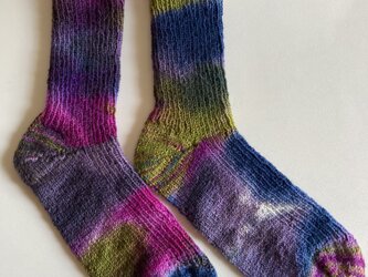 手編み靴下【ショッペル手染めヴンダークレックス 2185 ヒグリーピグリー】の画像