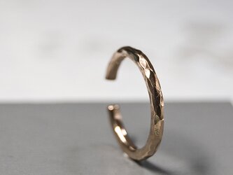槌目 PGPピンクゴールドプレーンフープイヤーカフ 2.0mm幅 凸凹｜PGP EAR CUFF bs｜568の画像