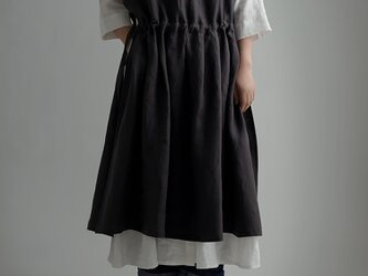 【wafu プレミアム】 Linen 重ね着 エプロンドレス /ショードロン a037g-cdn2の画像