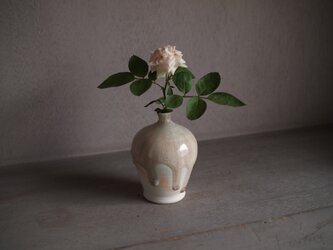 釉流し一輪挿し（薄紅）の画像