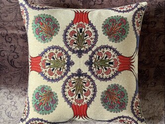 トルコテキスタイルクッションカバー 43×41cm Turkish Textile Cushion Cover txt0004の画像