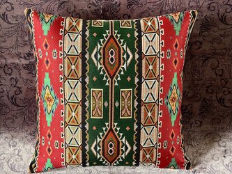 トルコテキスタイルクッションカバー 43×41cm Turkish Textile Cushion Cover txt0017の画像