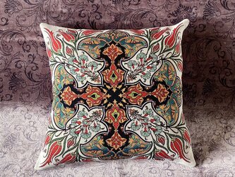 トルコテキスタイルクッションカバー 43×41cm Turkish Textile Cushion Cover txt0020の画像