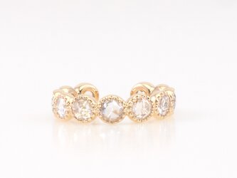 Round rosecut diamond ear cuff / milgrainの画像