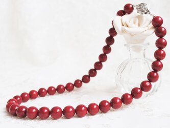 大粒赤さんご（染）のネックレス＊10～10.5ミリ