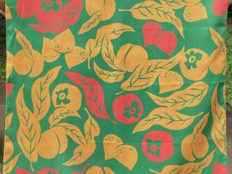 コットン　マルチクロス「桃栗三年柿八年」豊作の画像