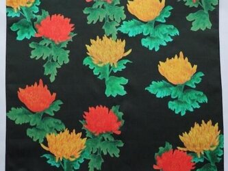 コットン　ハンカチ「菊」WAの画像