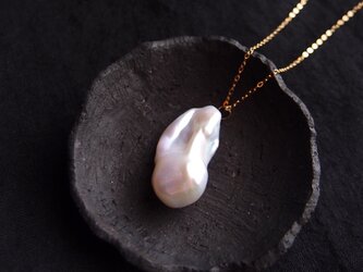 【SALE】バロックパールチェーンネックレス【K14gf】fishtail ・baroque pearl／largeの画像