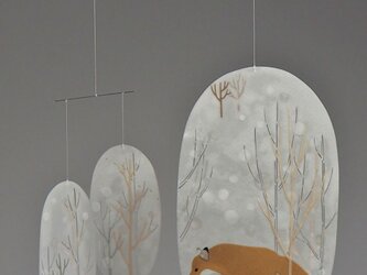 モビール＊雪山のキツネの画像