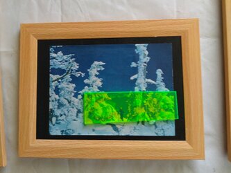 スキー場∥雪の木。インテリア小品　アートの画像