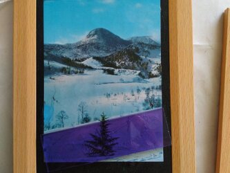 スキー場\雪山。インテリア小品　アートの画像