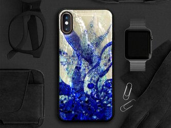 名入れ可 天然貝シェル 鯨 iPhone 全機種対応 ケース ステンドグラス風  ソフト耐衝擊 カバー 005の画像