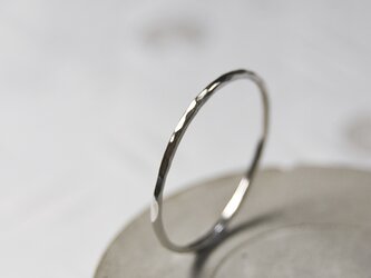 槌目 PT900プラチナプレーンリング 1.0mm幅 凸凹｜PT900 RING｜575の画像