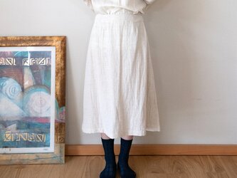 Organiccotton＆Linenガーゼ  Aラインスカートの画像