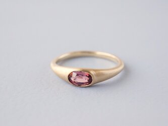 K18 Sapphire ring/oval/redの画像