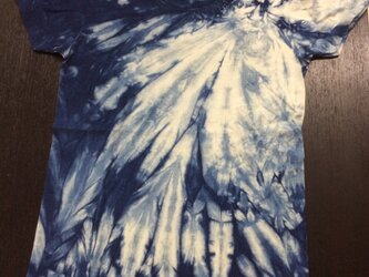 天然藍染半袖Tシャツ ひねり染め (S〜４L)の画像