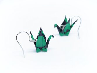 オリガミピアス・鶴　Origami Earrings Crane(z01t2c)の画像