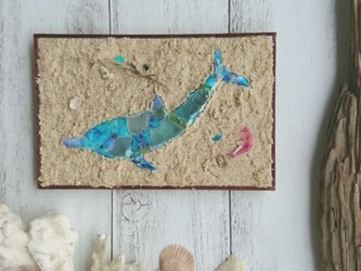 Seaglass & Plasticwaste Walldecoration イルカの画像
