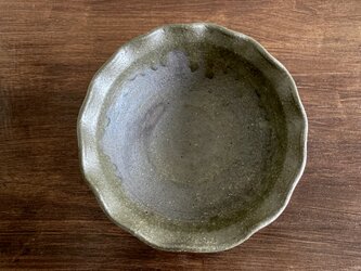 湯の華釉 六寸輪花鉢の画像