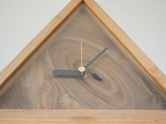 トライアングルクロック　木の時計　置き時計・掛け時計兼用 No.1の画像