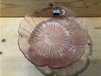 【新品】レトロ調薄桃色 輪花型義山菓子鉢 1点 コンポート サイズ/直径/約24.5cm×高さ/約6cmの画像