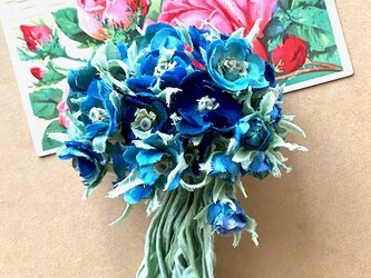 布花 Blue only bouquet corsageの画像
