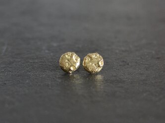 K18片耳ピアス　月面満月の画像