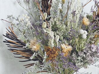 DRY BOUQUET ドライフラワー ブーケ（スターチス×アジサイ×ネコヤナギなど）の画像