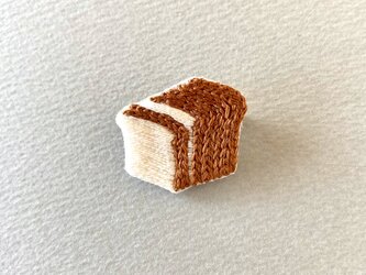【受注制作】食パンのブローチの画像