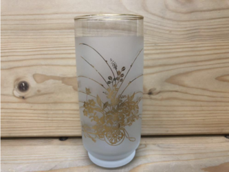 【新品】和風草花図タンブラー 15個セット/昭和レトロ/グラス/コップ 1個のサイズ/口径6cm×高さ13.5cmの画像
