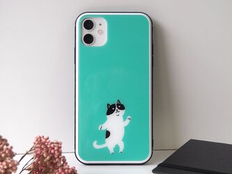 強化ガラスiPhoneケース【ぽっちゃり猫】の画像