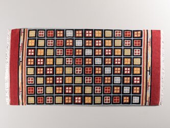 手織りラグ　253　窓の画像