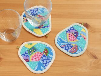 洋なしのコースター（3枚組） ～海風によせて～の画像
