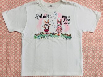 レトロうさぎ　キッズTシャツ　110㎝　の画像